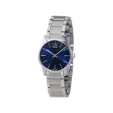 Calvin Klein City Blue Dial Silver Steel Strap Watch for Women - K2G2314N