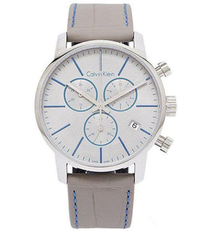 Buy Shop Calvin Klein City Chronograph White Dial White Leather Strap Watch for Men - K2G271Q4 USA Online