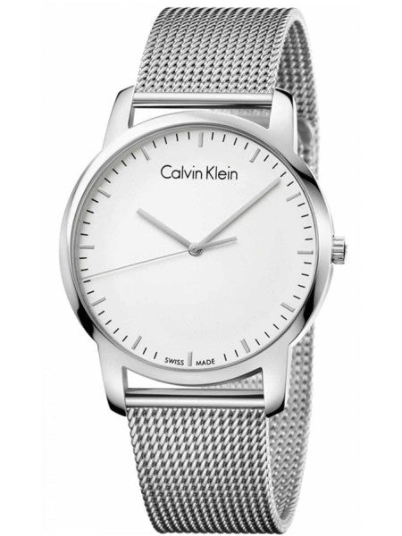 Buy Shop Calvin Klein City Chronograph White Dial Silver Mesh Bracelet Watch for Men - K2G2G126 USA Online