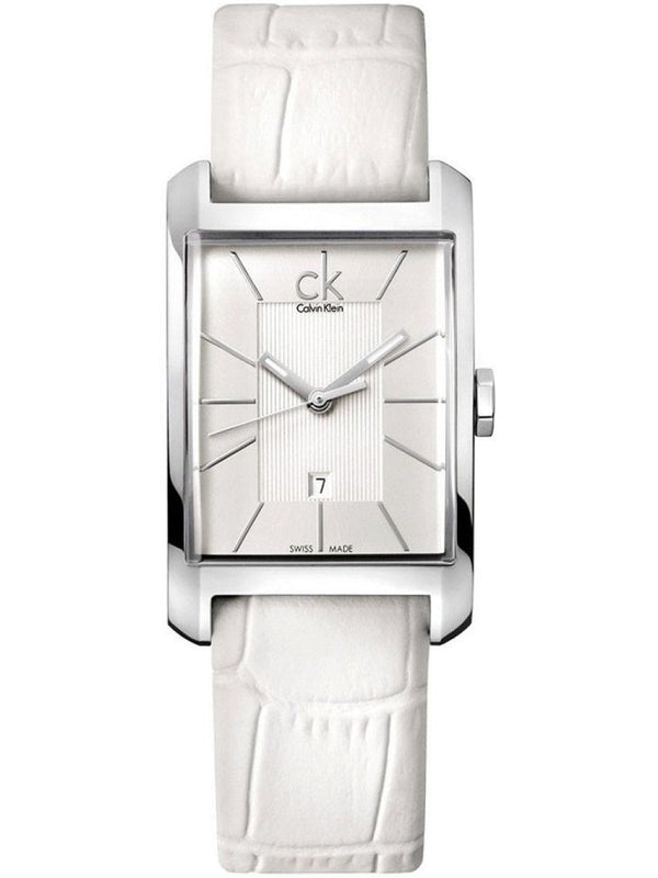 Buy Shop Calvin Klein Window White Dial White Leather Strap Watch for Men - K2M21120 USA Online