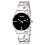 Buy Shop Calvin Klein Stately Black Dial Silver Steel Strap Watch for Women - K3G23121 USA Online