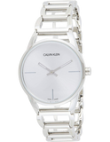 Buy Shop Calvin Klein Stately White Dial Silver Steel Strap Watch for Women - K3G23126 USA Online