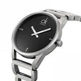 Buy Shop Calvin Klein Stately Black Dial Silver Steel Strap Watch for Women - K3G2312S USA Online