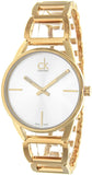 Buy Shop Calvin Klein Stately Silver Dial Gold Steel Strap Watch for Women - K3G23526 USA Online