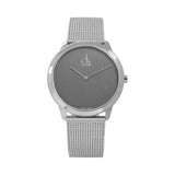 Buy Shop Calvin Klein Minimalist Black Dial Silver Mesh Bracelet Watch for Men - K3M2112X USA Online