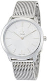Buy Shop Calvin Klein Minimal White Dial Silver Mesh Bracelet Watch for Men - K3M22126 USA Online