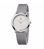 Buy Shop Calvin Klein Minimal White Dial Silver Mesh Bracelet Watch for Women - K3M2212Y USA Online