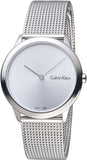 Buy Shop Calvin Klein Minimal SIlver Dial Silver Mesh Bracelet Watch for Women - K3M221Y6 USA Online