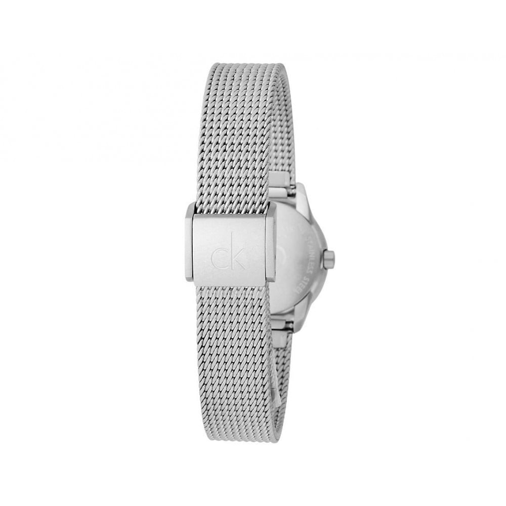Buy Shop Calvin Klein Minimal White Dial Silver Mesh Bracelet Watch for Women - K3M23126 USA Online