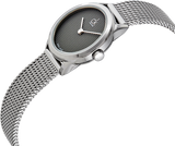 Buy Shop Calvin Klein Minimal Grey Dial Silver Mesh Bracelet Watch for Women - K3M2312X USA Online