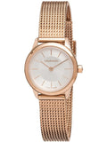 Buy Shop Calvin Klein Minimal White Dial Rose Gold Mesh Bracelet Watch for Women - K3M23626 USA Online