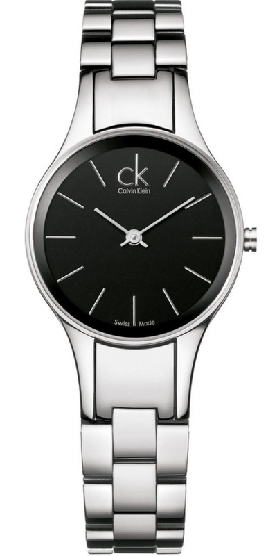 Buy Shop Calvin Klein Simplicity Black Dial Silver Steel Strap Watch for Women - K4323130 USA Online