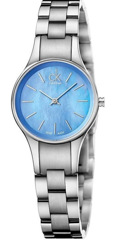 Buy Shop Calvin Klein Simplicity Blue Dial Silver Steel Strap Watch for Women - K432314N USA Online