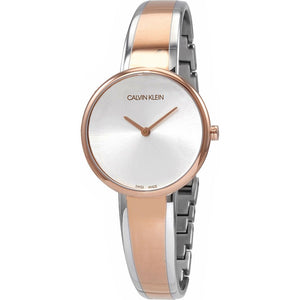 Buy Shop Calvin Klein Seduce Silver Dial Two Tone Steel Strap Watch for Women - K4E2N61X USA Online