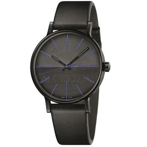 Buy Shop Calvin Klein Boost Black Dial Black Leather Strap Watch for Men - K7Y214CZ USA Online