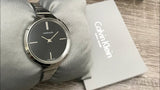 Buy Shop Calvin Klein Lively Black Dial Silver Steel Strap Watch for Women - K4U23121 USA Online