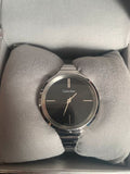 Buy Shop Calvin Klein Lively Black Dial Silver Steel Strap Watch for Women - K4U23121 USA Online