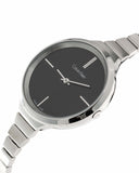 Buy Shop Calvin Klein Lively Black Dial Silver Steel Strap Watch for Women - K4U23121 USA Online