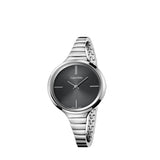 Buy Shop Calvin Klein Lively Black Dial Silver Steel Strap Watch for Women - K4U23121 USA Online