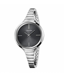 Buy Shop Calvin Klein Lively Black Dial Silver Steel Strap Watch for Women - K4U23121 USA Online