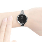 Buy Shop Calvin Klein Lively Black Dial Silver Steel Strap Watch for Women - K4U2312S USA Online