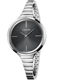 Buy Shop Calvin Klein Lively Black Dial Silver Steel Strap Watch for Women - K4U2312S USA Online