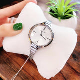 Buy Shop Calvin Klein Lively Silver Dial Silver Steel Strap Watch for Women - K4U23126 USA Online