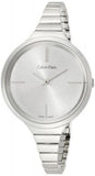 Buy Shop Calvin Klein Lively Silver Dial Silver Steel Strap Watch for Women - K4U23126 USA Online