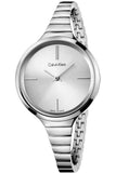 Buy Shop Calvin Klein Lively Silver Dial Silver Steel Strap Watch for Women - K4U23126 USA Online