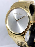 Buy Shop Calvin Klein Lively White Dial Gold Steel Strap Watch for Women - K4U23526 USA Online