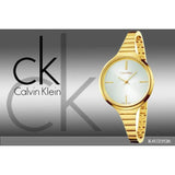 Buy Shop Calvin Klein Lively White Dial Gold Steel Strap Watch for Women - K4U23526 USA Online