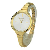 Buy Shop Calvin Klein Lively White Dial Gold Steel Strap Watch for Women - K4U23526 USA Online