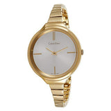 Buy Shop Calvin Klein Lively White Dial Gold Steel Strap Watch for Women - K4U23526 USA Online