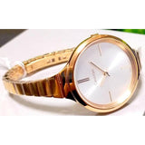Buy Shop Calvin Klein Lively White Dial Rose Gold Steel Strap Watch for Women - K4U23626 USA Online