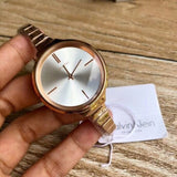 Buy Shop Calvin Klein Lively White Dial Rose Gold Steel Strap Watch for Women - K4U23626 USA Online