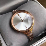 Buy Shop Calvin Klein Lively White Dial Rose Gold Steel Strap Watch for Women - K4U23626 USA Online