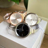 Buy Shop Calvin Klein Lively White Dial Rose Gold Steel Strap Watch for Women - K4U23626 USA Online