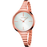 Buy Shop Calvin Klein Lively White Dial Rose Gold Steel Strap Watch for Women - K4U23626 USA Online