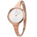 Buy Shop Calvin Klein Lively White Dial Rose Gold Steel Strap Watch for Women - K4U23626 USA Online