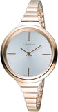 Buy Shop Calvin Klein Lively White Dial Rose Gold Steel Strap Watch for Women - K4U23626 USA Online