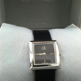 Buy Shop Calvin Klein Mark Black Dial Black Leather Strap Watch for Women - K3R231C1 USA Online
