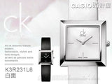 Buy Shop Calvin Klein Mark Black Dial Black Leather Strap Watch for Women - K3R231C1 USA Online