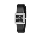 Buy Shop Calvin Klein Mark Black Dial Black Leather Strap Watch for Women - K3R231C1 USA Online