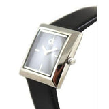 Buy Shop Calvin Klein Mark Black Dial Black Leather Strap Watch for Women - K3R231C1 USA Online
