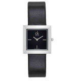 Buy Shop Calvin Klein Mark Black Dial Black Leather Strap Watch for Women - K3R231C1 USA Online