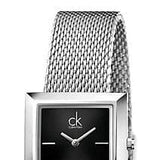 Buy Shop Calvin Klein Mark Black Dial Silver Mesh Bracelet Watch for Women - K3R23121 USA Online