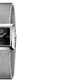 Buy Shop Calvin Klein Mark Black Dial Silver Mesh Bracelet Watch for Women - K3R23121 USA Online