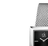 Buy Shop Calvin Klein Mark Black Dial Silver Mesh Bracelet Watch for Women - K3R23121 USA Online