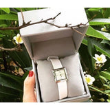 Buy Shop Calvin Klein Mark Silver Dial White Leather Strap Watch for Women - K3R231L6 USA Online