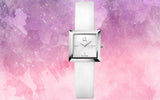 Buy Shop Calvin Klein Mark Silver Dial White Leather Strap Watch for Women - K3R231L6 USA Online